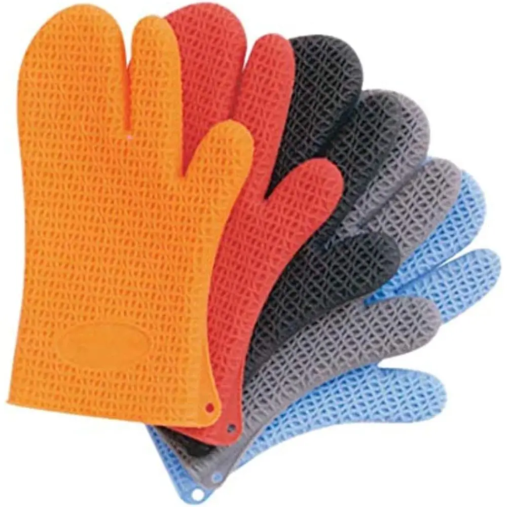 Oven Mitt Silicone - Grey Textured Silicone Oven Mitt