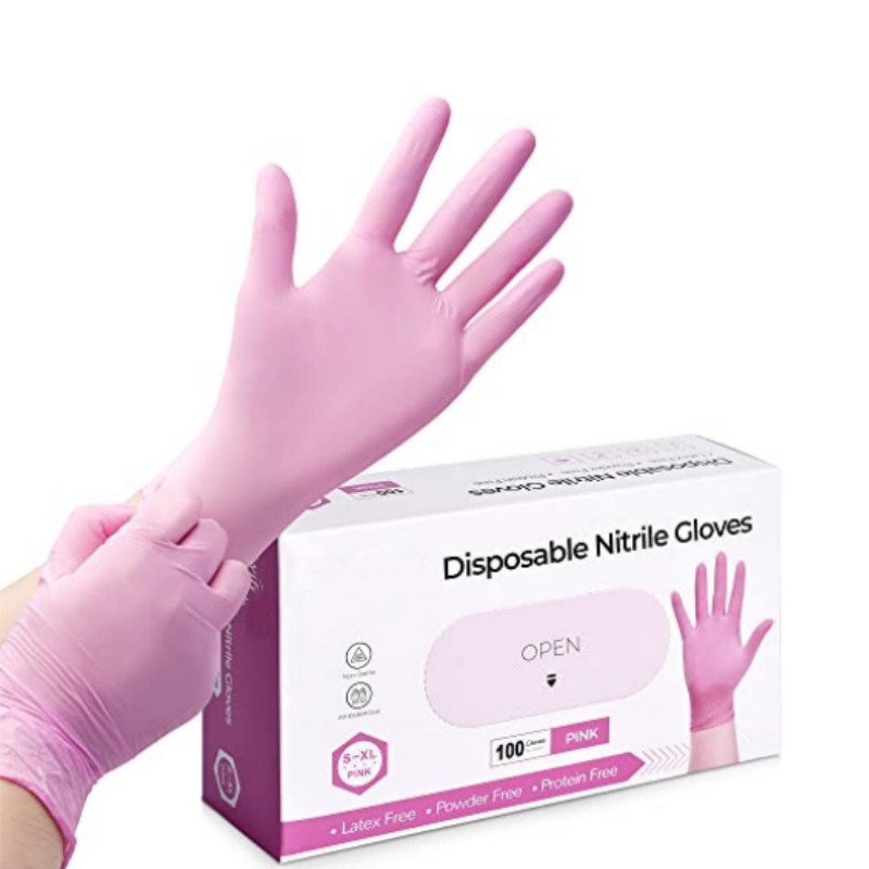 Pink Nitrile Disposable Gloves - огляд і ціна Latex Disposable Glove