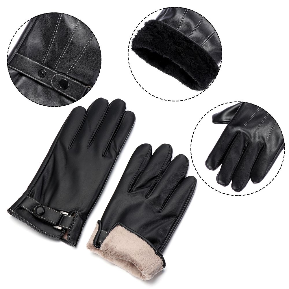 Men's Fleece Thermal Leather G - огляд і ціна Leather Driving Glove