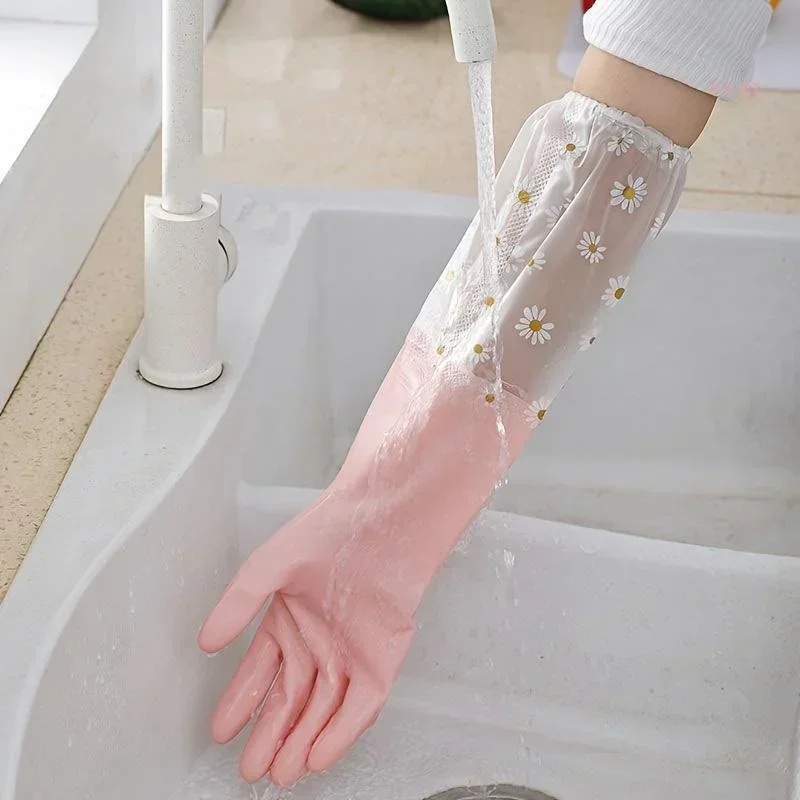 Household Long Sleeve Rubber G - огляд і ціна Rubber Glove Cleaning