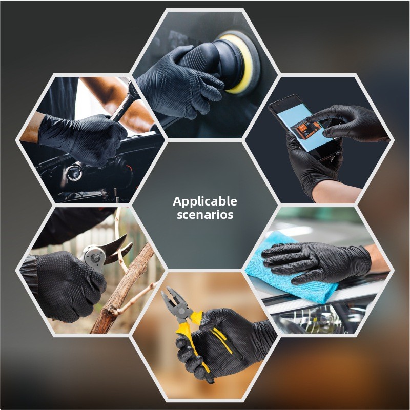 Heavy Duty Diamond Pattern Nit - огляд і ціна Nitrile Mechanic Glove