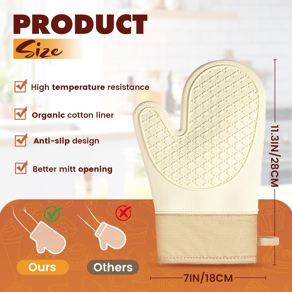 Silicone Heat Resistant Oven M - огляд і ціна Oven Mitt Silicone