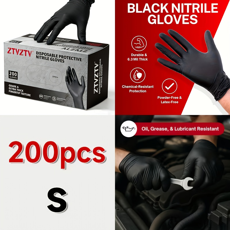 200 pieces per pack, black dis - огляд і ціна Rubber Glove Cleaning