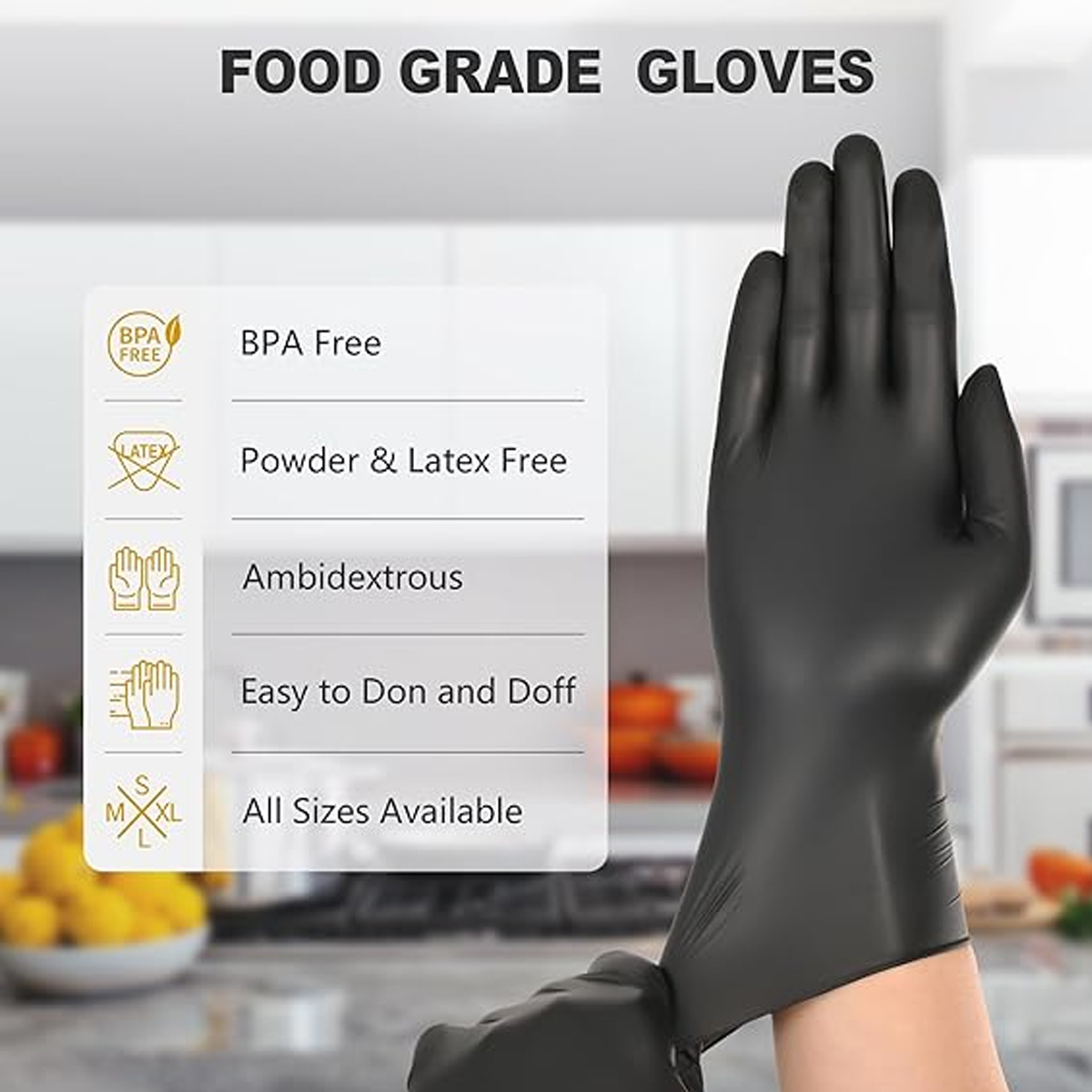 Heavy-Duty Black Disposable Ni - огляд і ціна Nitrile Mechanic Glove