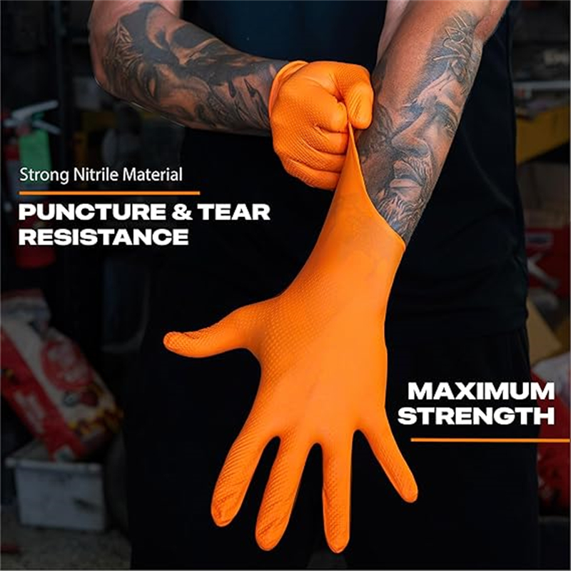 8Mil Thick Heavy Duty Safety W - огляд і ціна Nitrile Mechanic Glove